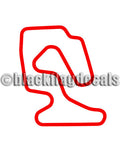 Miller Motorsports Park East track map sticker
