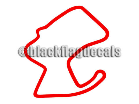 Mazda Laguna Seca track map sticker