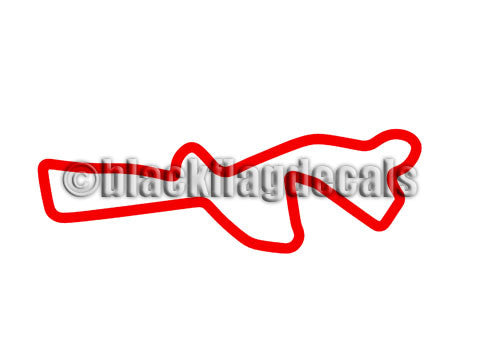 Oregon Raceway Park ORP track decal map outline road course tracks maps ...